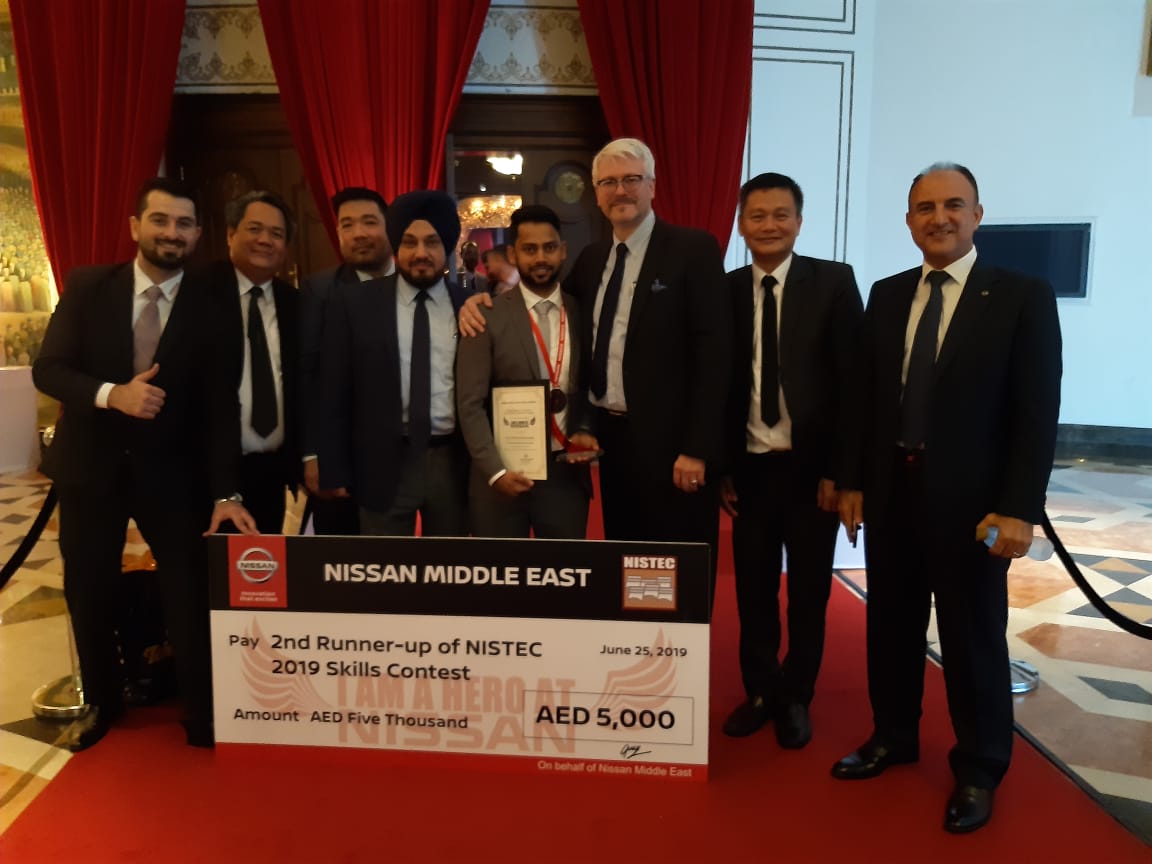Al Masaood Automobiles bags three awards at Nissan Regional Skills Contests 2019