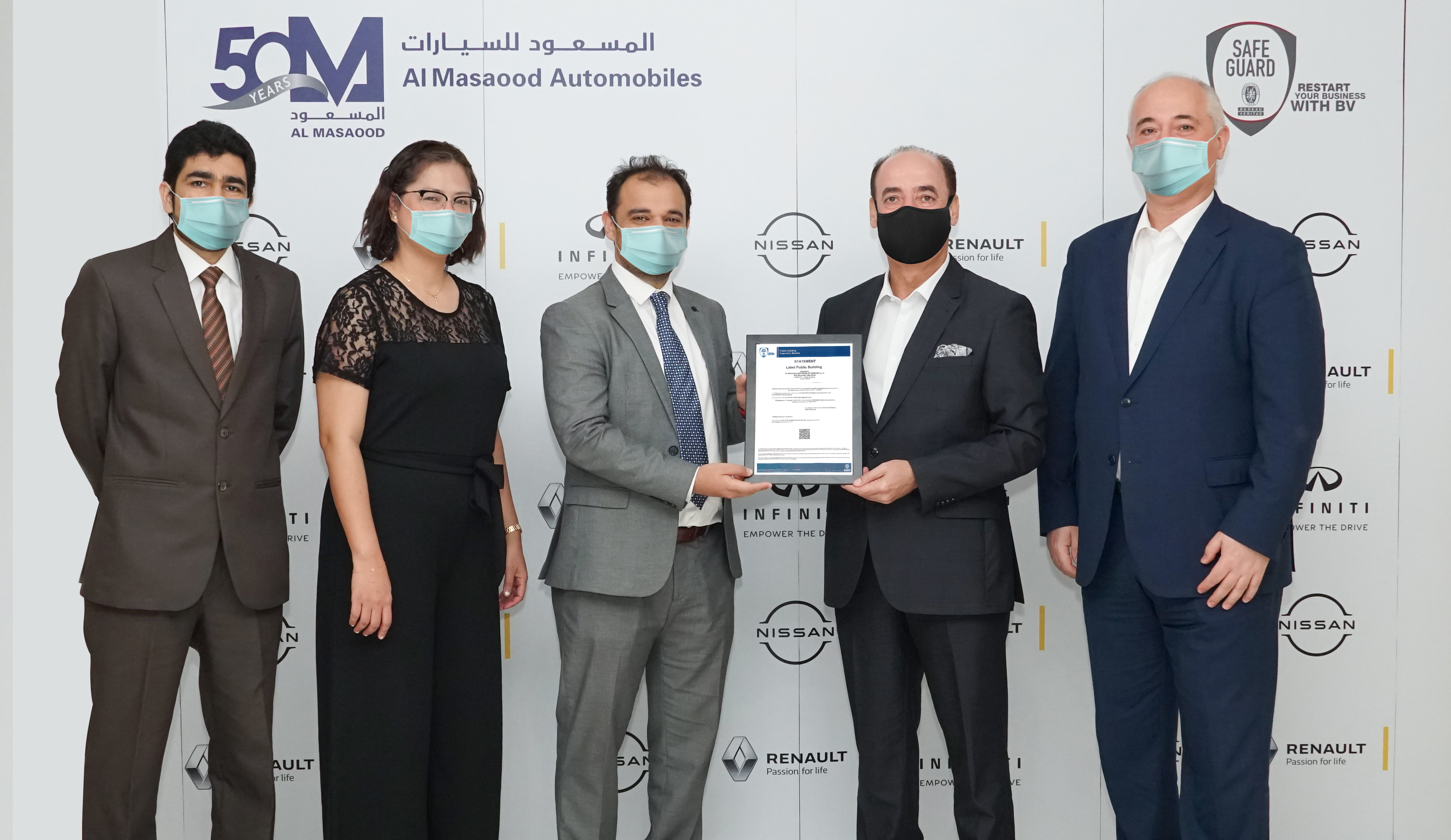 Al Masaood Automobiles Becomes First Automotive Company to Receive Bureau Veritas’ ‘Safeguard’ Label in GCC