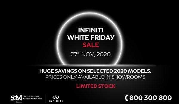 Here’s what to expect with INFINITI White Friday sale. It’s going to blow your mind