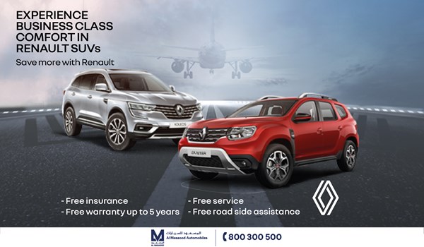 Experience Business Class Comfort in RENAULT SUVs