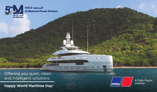 Offering you quiet, clean, and intelligent solution. Happy World Maritime Day from Al Masaood Power Division 