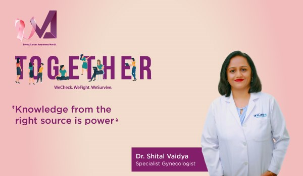 Online session on breast cancer awareness with Dr. Shital Vaidya, Specialist Gynecologist.